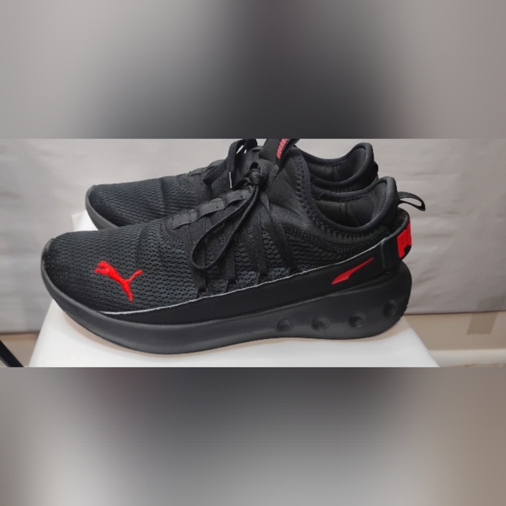 Puma Softride Carson Fresh Black Red Men Road Running Jogging Shoes 310155-04 - Picture 4 of 14